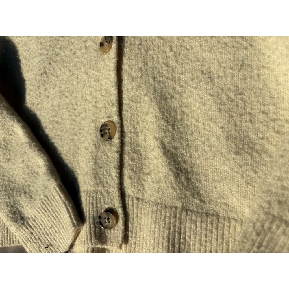 Zara Kids Cream Knit Button Front Cardigan Sweater Off White Size 9-10 Years - Picture 8 of 11